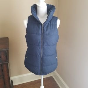 Navy blue puffer vest